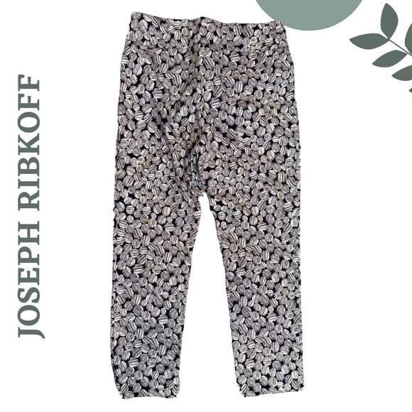 Joseph Ribkoff Printed High-rise Pants Style 211290 | Navy White | Size 14 - Picture 4 of 8